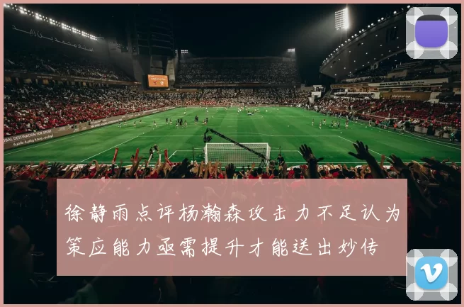 徐静雨点评杨瀚森攻击力不足认为策应能力亟需提升才能送出妙传